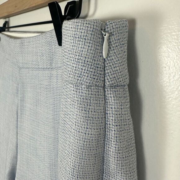 Talbots Womens High Rise Pull-On Lined Cropped Light Blue Chino Trouser Pants 12 - Picture 3 of 7